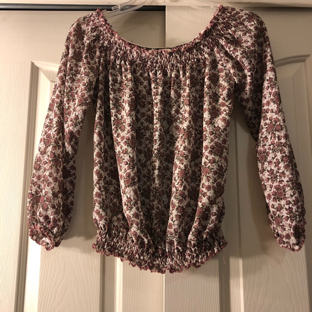 Rose off-the-shoulder blouse
